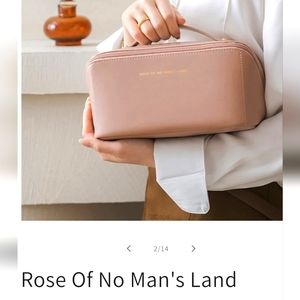 Rose of No Man's Land Luxe Pink PU Leather Travel Cosmetic / TravelBag
